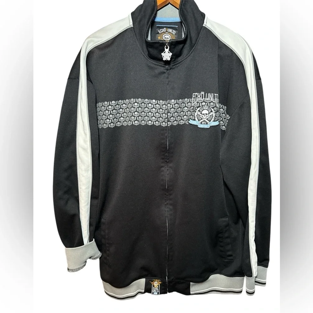 Vintage Y2K Ecko Unlimited Skull Track Jacket 3XL Streetwear